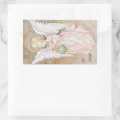 Vintage Christmas Angel Rechteckiger Aufkleber (Tasche)