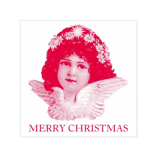 VINTAGE CHRISTMAS ANGEL RUBBER BRIEFMARKE PERMASTEMPEL (Design)