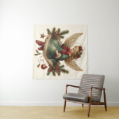 Vintage Christmas Angel Tapestry Wandteppich (Beispiel (Horizontal))