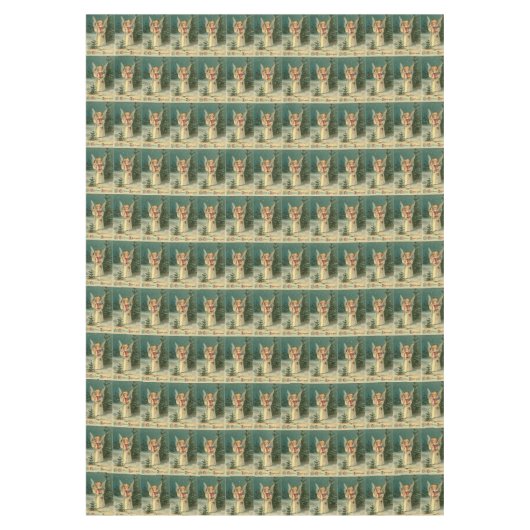 Vintage Christmas Angel Tischdecke (Vorderseite)