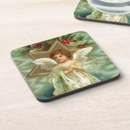 Vintage Christmas Angel Untersetzer (Linke Seite)