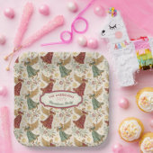 Vintage Christmas Angels Custom Disposable Pappteller (Party)