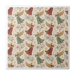 Vintage Christmas Angels  Fliese