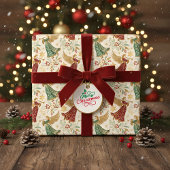 Vintage Christmas Angels Geschenkpapier