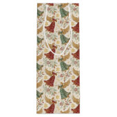 Vintage Christmas Angels Geschenktüte Für Weinflaschen (Rückseite)