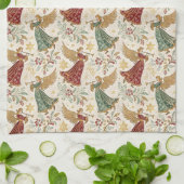 Vintage Christmas Angels Geschirrtuch (Gefaltet)