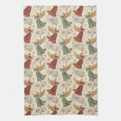 Vintage Christmas Angels Geschirrtuch (Vertikal)