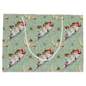 Vintage Christmas Angels Große Geschenktüte (Rückseite)