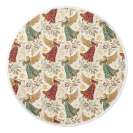 Vintage Christmas Angels Keramikknauf