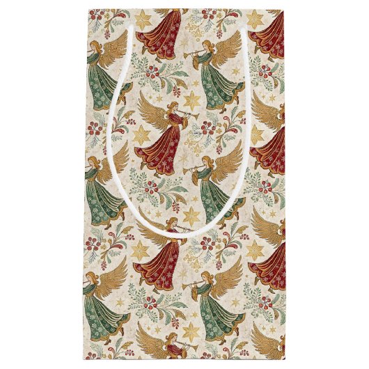 Vintage Christmas Angels Kleine Geschenktüte (Vorderseite)