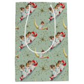 Vintage Christmas Angels Mittlere Geschenktüte (Vorderseite)