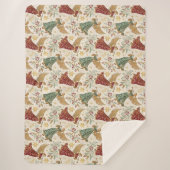 Vintage Christmas Angels Sherpadecke (Vorderseite)