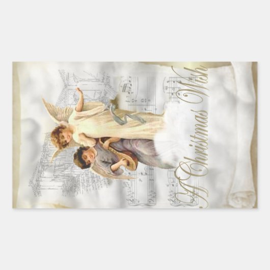 Vintage Christmas Angels Sticker (Vorderseite)