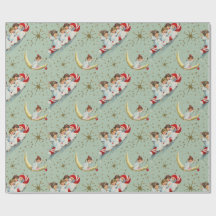 Vintage Christmas Angels Wrapping Paper