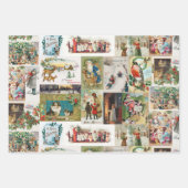 Vintage Christmas Antique Collage Geschenkpapier Set (Vorderseite 2)