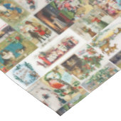 Vintage Christmas Antique Collage Weihnachtsfest P Tischdecke (Schrägansicht)