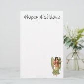 Vintage Christmas, Antique Victorian Angel Briefpapier (Stehend Vorderseite)