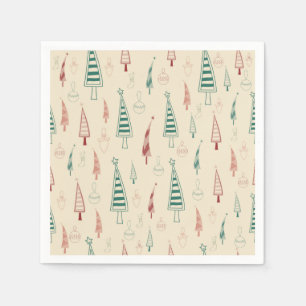 Vintage Christmas Art Pflanze Art One Little Chris Serviette