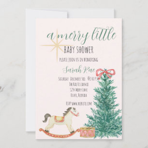 Vintage Christmas Baby Dusche Einladung