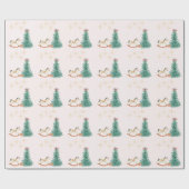 Vintage Christmas Baby Dusche Einladung Geschenkpapier (Flach)