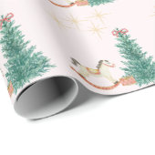 Vintage Christmas Baby Dusche Einladung Geschenkpapier (Rolleneckpunkt)