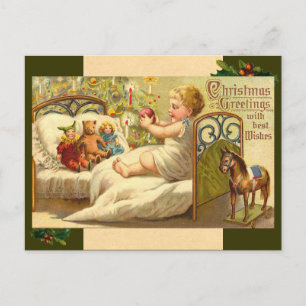 Vintage Christmas Baby Postcard Feiertagspostkarte