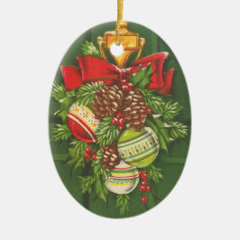 Vintage Christmas Bauble individuell anpassbar Keramik Ornament