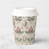 Vintage Christmas Beige Bauble Pappbecher (Rechts)