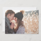 Vintage Christmas Bell Couple Foto Save the Date (Rückseite)