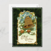 Vintage Christmas Bell Postcard Feiertagspostkarte (Vorne/Hinten)