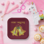 Vintage Christmas Bells Dinner Paper Teller (Party)