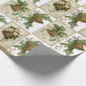 Vintage Christmas Bells Geschenkpapier (Ecke)