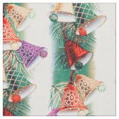 Vintage Christmas Bells Stoff (Nahaufnahme)