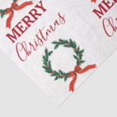 Vintage Christmas Berry Wreath Holiday Seidenpapier (Ausschnitt)