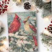 Vintage Christmas Bird Red Kardinal Seidenpapier