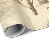 Vintage Christmas Birds Holly Berry Geschenkpapier (Rolleneckpunkt)