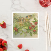 Vintage Christmas Birds Nest Serviette (Beispiel)