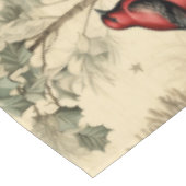 Vintage Christmas Blue Jay Red Mockingbird Tischdecke (Schrägansicht)