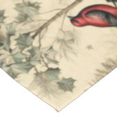 Vintage Christmas Blue Jay Red Mockingbird Tischdecke (Schrägansicht)