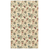 Vintage Christmas Blue Jay Red Mockingbird Tischdecke (Vorderseite)