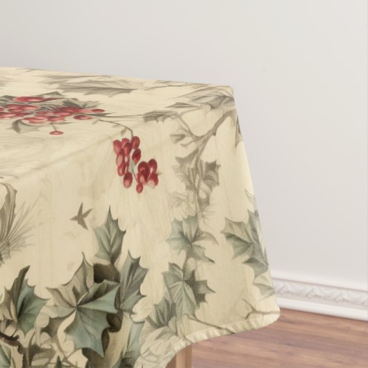 Vintage Christmas Blue Jay Red Mockingbird Tischdecke (Beispiel)