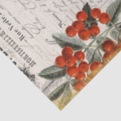 Vintage Christmas Blume Holly Ephemera Decoupage Seidenpapier (Ausschnitt)