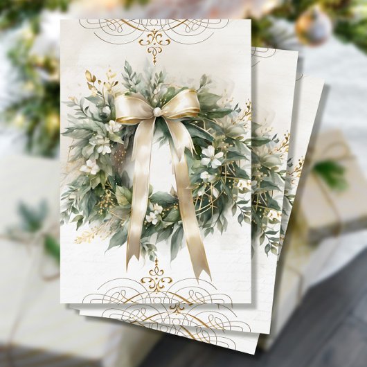 Vintage Christmas Blumenstrauß Ephemere Decoupage Seidenpapier