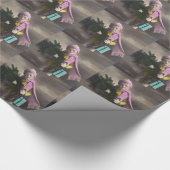 Vintage Christmas Boy Wrapping Paper Geschenkpapier (Ecke)