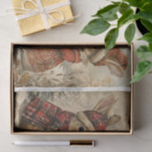 Vintage Christmas Bunnies - 2 Designs pro Blatt Seidenpapier (Geschenk)