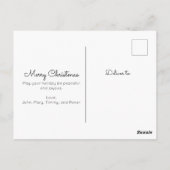 Vintage Christmas Bunnies Postkarte (Rückseite)