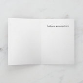 Vintage Christmas Bunny with Holly & Cape Card Karte (Innenseite)