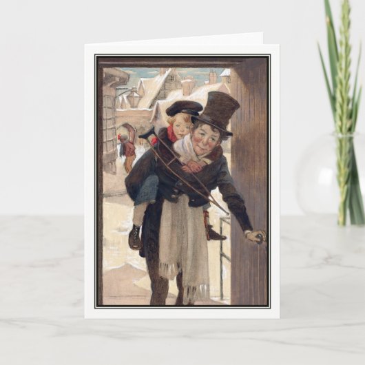 Vintage Christmas by Jessie Willcox Smith Feiertagskarte (Vorderseite)