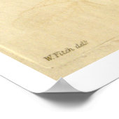 Vintage Christmas Cactus Poster (Ecke)