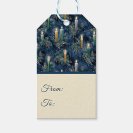 Vintage Christmas Candlelight Glow Geschenkanhänger